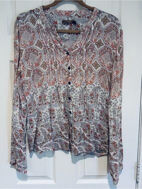 prAna Paisley Print Button Front Shirt XL